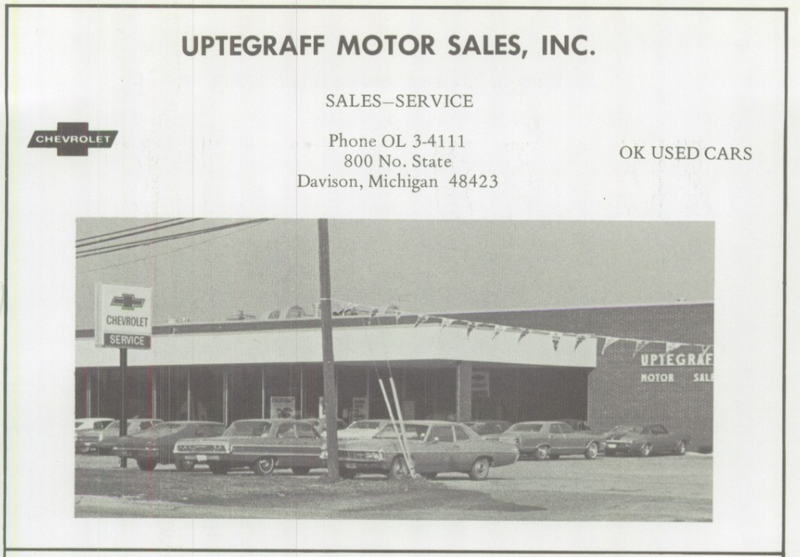 Uptegraff Chevrolet (Hank Graff Chevrolet) - 1971 Yearbook Photo (newer photo)